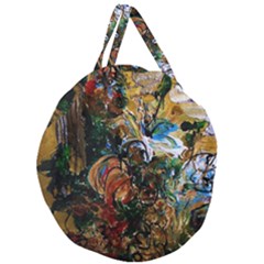 Flowers And Mirror Giant Round Zipper Tote by bestdesignintheworld