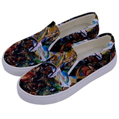 Flowers And Mirror Kids  Canvas Slip Ons by bestdesignintheworld