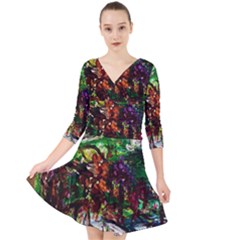 Gatchina Park 4 Quarter Sleeve Front Wrap Dress by bestdesignintheworld