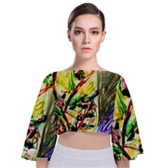 House Will Be Buit 4 Tie Back Butterfly Sleeve Chiffon Top by bestdesignintheworld