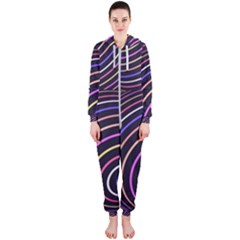 Abtract Colorful Spheres Hooded Jumpsuit (ladies) 