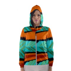 Abstract Art Artistic Hooded Wind Breaker (women)