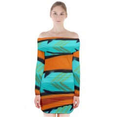 Abstract Art Artistic Long Sleeve Off Shoulder Dress by Modern2018