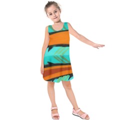 Abstract Art Artistic Kids  Sleeveless Dress by Modern2018