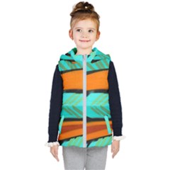 Abstract Art Artistic Kid s Hooded Puffer Vest