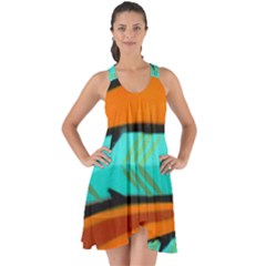 Abstract Art Artistic Show Some Back Chiffon Dress by Modern2018