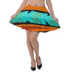 Abstract Art Artistic Velvet Skater Skirt by Modern2018