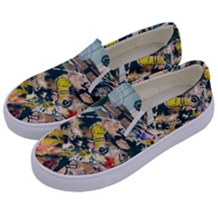 Abstract Art Berlin Kids  Canvas Slip Ons by Modern2018