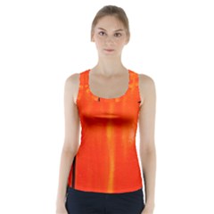 Abstract Orange Racer Back Sports Top by Modern2018