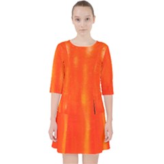 Abstract Orange Pocket Dress by Modern2018