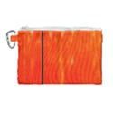 Abstract Orange Canvas Cosmetic Bag (Large) View1