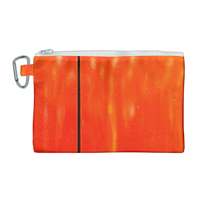 Abstract Orange Canvas Cosmetic Bag (Large)