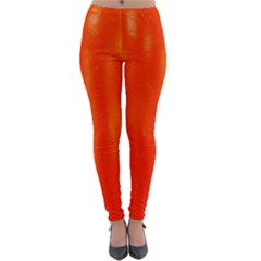 Abstract Orange Lightweight Velour Leggings