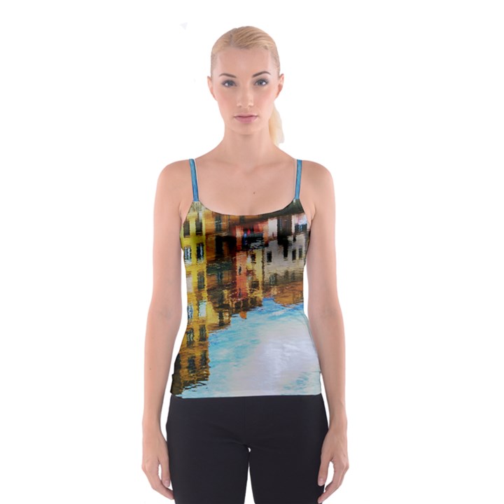 Architecture Art Blue Spaghetti Strap Top