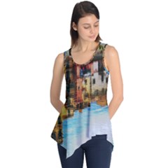 Architecture Art Blue Sleeveless Tunic by Modern2018