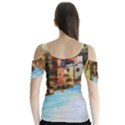 Architecture Art Blue Butterfly Sleeve Cutout Tee  View2