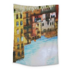 Architecture Art Blue Medium Tapestry