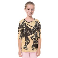 Antique Apparel Art Kids  Quarter Sleeve Raglan Tee