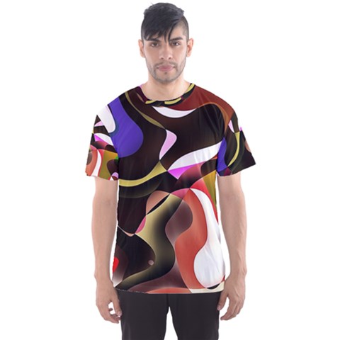 Abstract Full Colour Background Men s Sports Mesh Tee by Modern2018