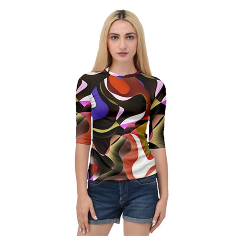 Abstract Full Colour Background Quarter Sleeve Raglan Tee by Modern2018