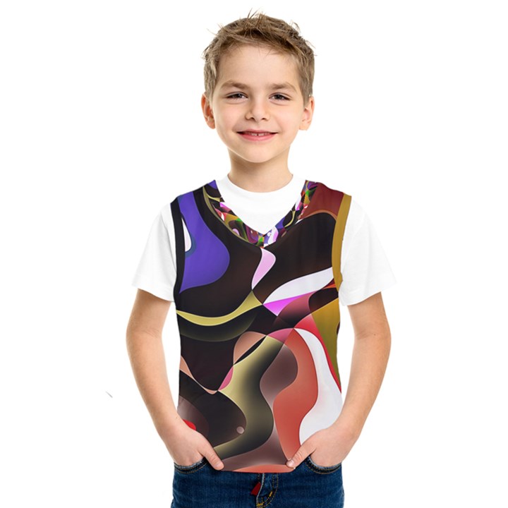 Abstract Full Colour Background Kids  SportsWear