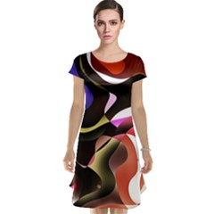 Abstract Full Colour Background Cap Sleeve Nightdress by Modern2018