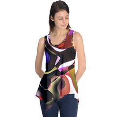 Abstract Full Colour Background Sleeveless Tunic by Modern2018