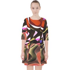 Abstract Full Colour Background Pocket Dress by Modern2018