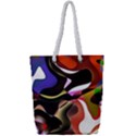 Abstract Full Colour Background Full Print Rope Handle Tote (Small) View1