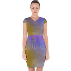 Abstract Smooth Background Capsleeve Drawstring Dress  by Modern2018