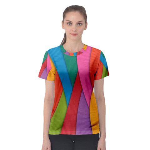 Abstract Background Colrful Women s Sport Mesh Tee by Modern2018