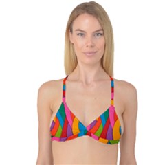 Abstract Background Colrful Reversible Tri Bikini Top by Modern2018