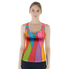 Abstract Background Colrful Racer Back Sports Top by Modern2018