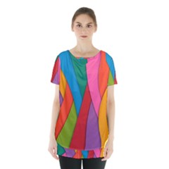 Abstract Background Colrful Skirt Hem Sports Top by Modern2018