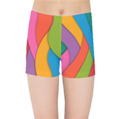 Abstract Background Colrful Kids Sports Shorts