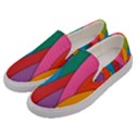 Abstract Background Colrful Men s Canvas Slip Ons View2