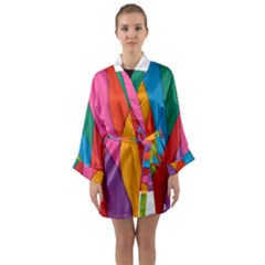 Abstract Background Colrful Long Sleeve Kimono Robe by Modern2018