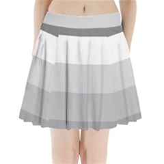 Elegant Shades Of Gray Stripes Pattern Striped Pleated Mini Skirt by yoursparklingshop