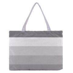 Elegant Shades Of Gray Stripes Pattern Striped Zipper Medium Tote Bag by yoursparklingshop