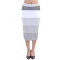 Elegant Shades Of Gray Stripes Pattern Striped Velvet Midi Pencil Skirt View1