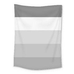 Elegant Shades Of Gray Stripes Pattern Striped Medium Tapestry by yoursparklingshop