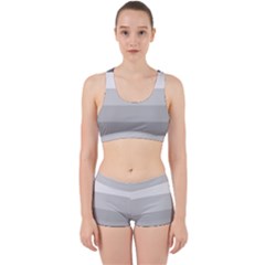 Elegant Shades Of Gray Stripes Pattern Striped Work It Out Gym Set by yoursparklingshop