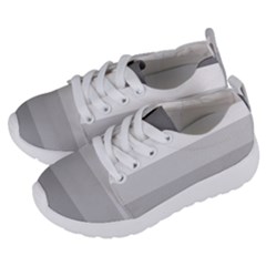 Elegant Shades Of Gray Stripes Pattern Striped Kids  Lightweight Sports Shoes by yoursparklingshop