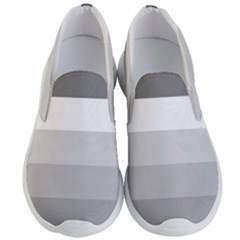 Elegant Shades Of Gray Stripes Pattern Striped Men s Lightweight Slip Ons by yoursparklingshop