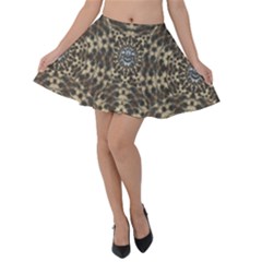 I Am Big Cat With Sweet Catpaws Decorative Velvet Skater Skirt by pepitasart