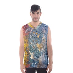 Colorful Abstract Texture  Men s Basketball Tank Top by dflcprints