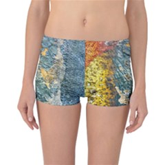 Colorful Abstract Texture  Reversible Boyleg Bikini Bottoms by dflcprints