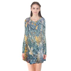 Colorful Abstract Texture  Flare Dress by dflcprints