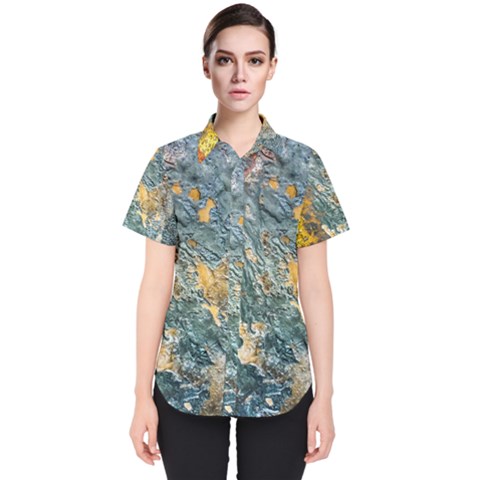 Colorful Abstract Texture  Women s Short Sleeve Shirt by dflcprints