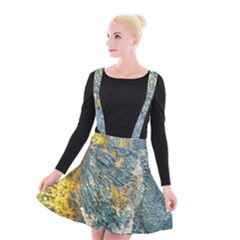 Colorful Abstract Texture  Suspender Skater Skirt by dflcprints